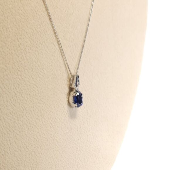 Kyanite Pendant Necklace Sterling Silver Chain - Picture 2 of 9